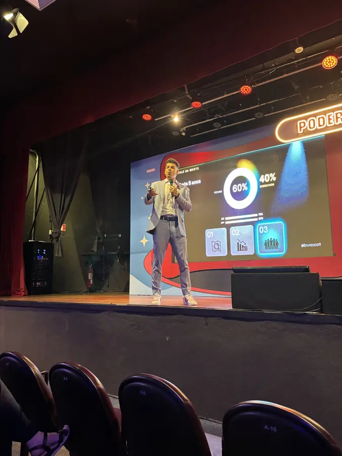 Bruno Scott apresentando dados no Sebrae E-Festival 2026